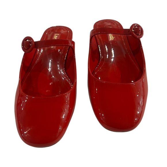 Larroude Blair Patent Leather Mary Jane Flat Mules - Picture 3 of 7